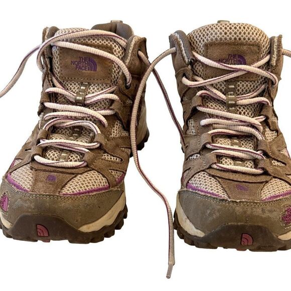 Women's The North Face High Top Hiking Boots with Ankle Support GUC Sz 7.5 - Picture 3 of 10